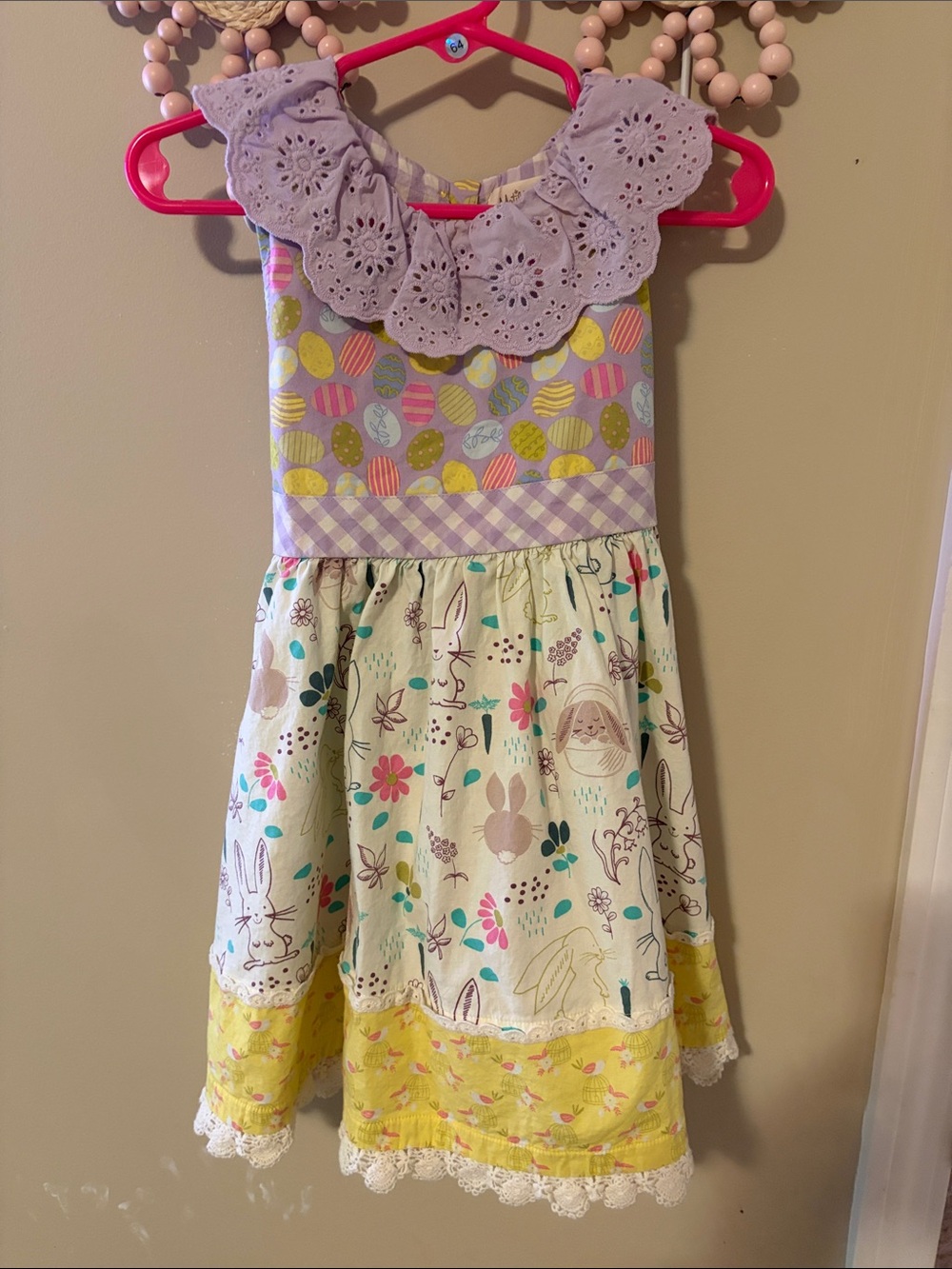 Matilda Jane Lavender, Yellow & Cream Bunny Print Dress